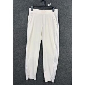 Athleta Brooklyn Mid Rise Ankle Pants Womens 4 Beige Wrinkle Resistant Stretch